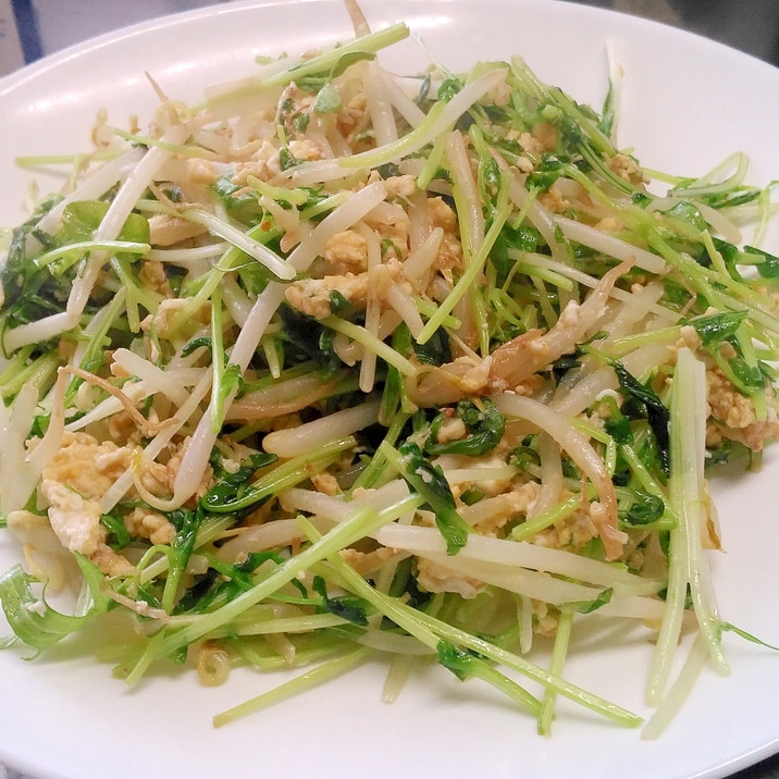 1分で絶品 豆苗もやし水菜の卵炒め レシピ 作り方 By かっぺ4217 楽天レシピ 1分で絶品 豆苗もやし水菜の卵炒め レシピ 作り方 By かっぺ4217 楽天レシピ